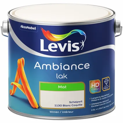 Laque Levis Ambiance blanc coquille mat 2,5L 5