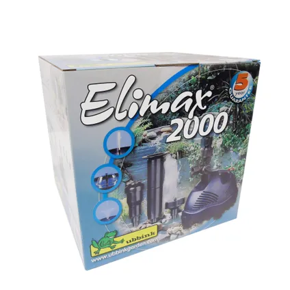 Ubbink fonteinpomp Elimax 2000 + sproeikoppen 16