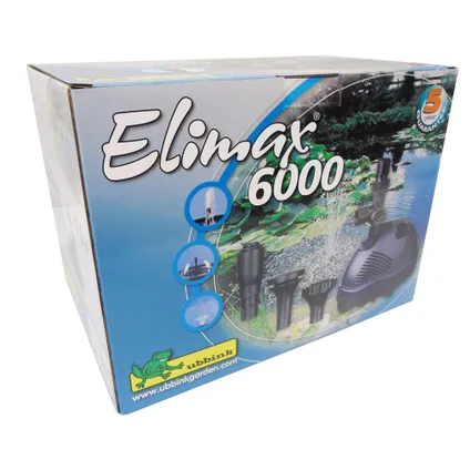 Ubbink fonteinpomp Elimax 6000 + sproeikoppen 19