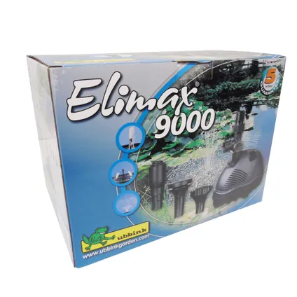 Ubbink fonteinpomp Elimax 9000 + sproeikoppen 14