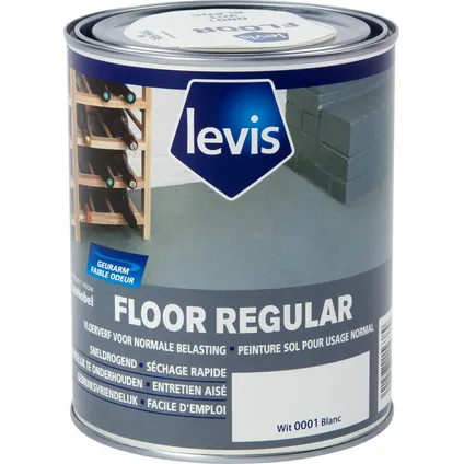 Peinture pour sol Levis Floor Regular blanc 750ml 2