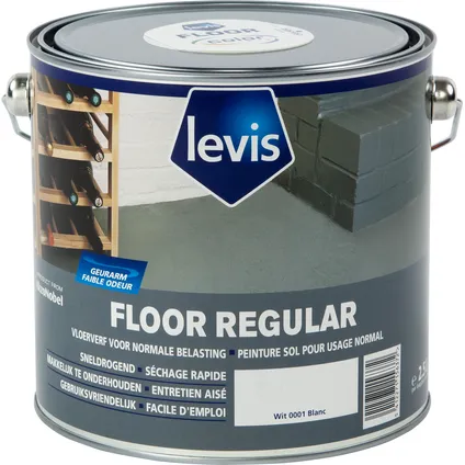 Levis vloerverf Floor Regular wit 2,5L 2