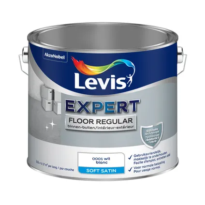 Levis vloerverf Floor Regular wit 2,5L 3