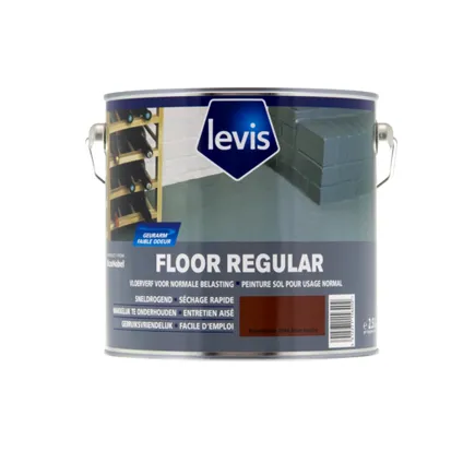 Peinture sol Levis 'Floor Regular' brun rouille 2,5L