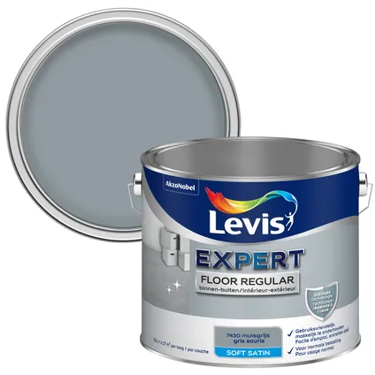 Peinture sol Levis Expert Floor Regular gris souris 2,5L 2