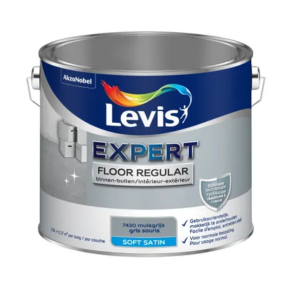 Peinture sol Levis Expert Floor Regular gris souris 2,5L 3