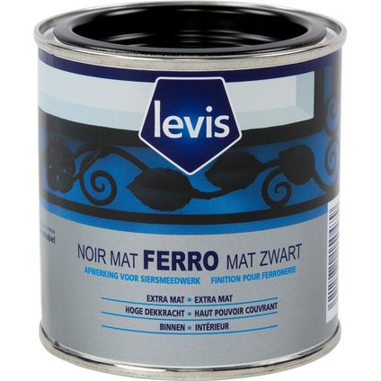 Levis verf Ferro binnen antraciet mat 250 ml