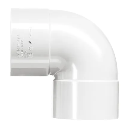 Coude PVC Martens Ø40mm 90° 2 x manchon à coller blanc
