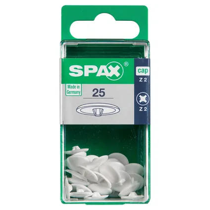 Cache-vis Spax Pozi 12mm blanc 3