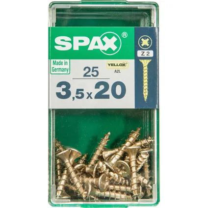 Spax universeelschroef Pozi Z2 staal geel 3,5x20mm 25st 4