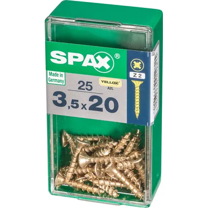 Spax universeelschroef Pozi Z2 staal geel 3,5x20mm 25st 5