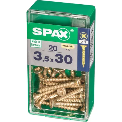 Spax universeelschroef Pozi Z2 staal geel 3,5x30mm 20st 6
