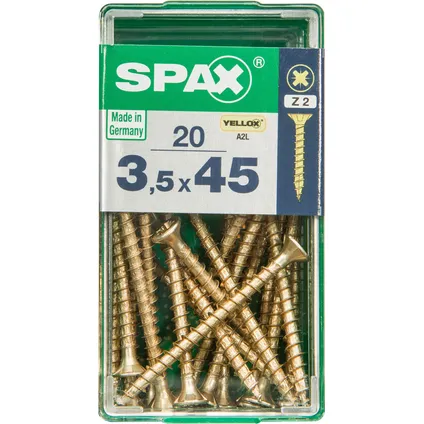 Spax universeelschroef Pozi Z2 staal geel 3,5x45mm 20st 4