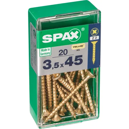 Spax universeelschroef Pozi Z2 staal geel 3,5x45mm 20st 5