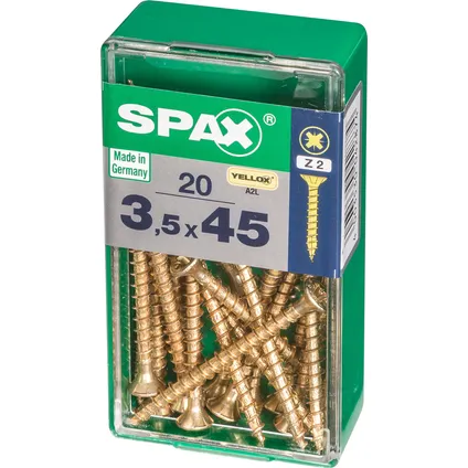 Spax universeelschroef Pozi Z2 staal geel 3,5x45mm 20st 6