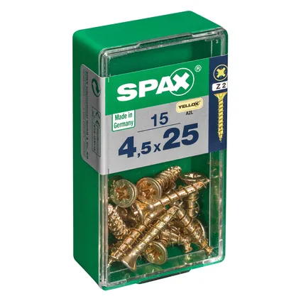 Spax universeelschroef Pozi Z2 staal geel 4,5x25mm 15st 5