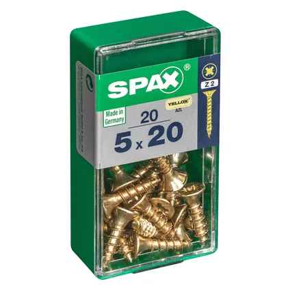 Vis universelle Spax Pozi Z2 acier jaune 5x20mm 20pcs 5