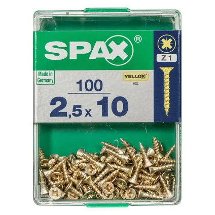 Spax universeelschroef Pozi Z1 staal geel 10x2,5mm 100st 4