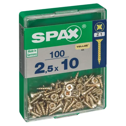 Vis universelle Spax Pozi Z1 acier jaune 10x2,5mm 100pcs 5