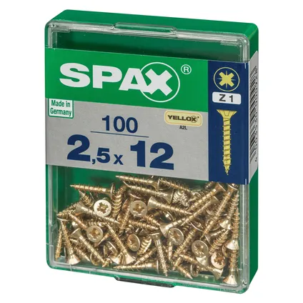 Spax universeelschroef Pozi Z1 staal geel 2,5x12mm 100st 6