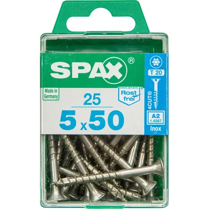 Vis universelle Spax T-Star+ A2 inox 5x50mm 25 pièces 3