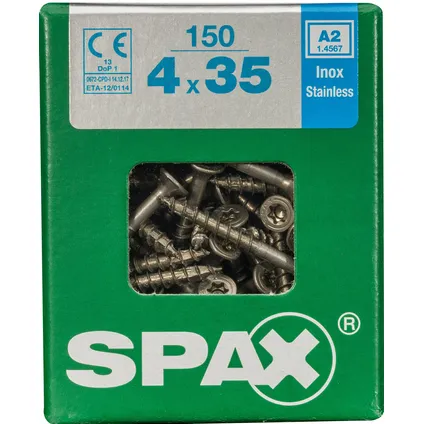 Vis universelle Spax T-Star inox 4x35mm 150pcs 3