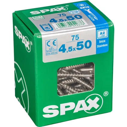 Vis universelle Spax T-Star inox 4,5x50mm 75pcs 2
