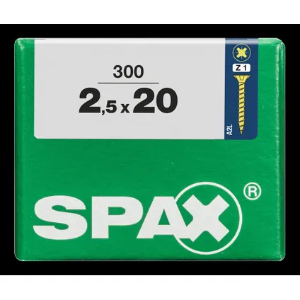 Spax universeel schroef 'Pozi' geel 2.5x20mm 300 stuks 4