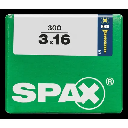 Spax universeel schroef 'Pozi' geel 3x16mm 300 stuks 4