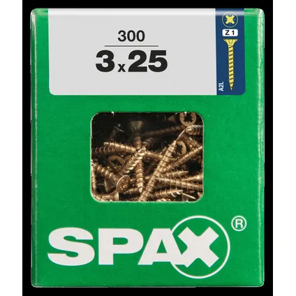 Spax universeel schroef 'Pozi' geel 3x25mm 300 stuks 4