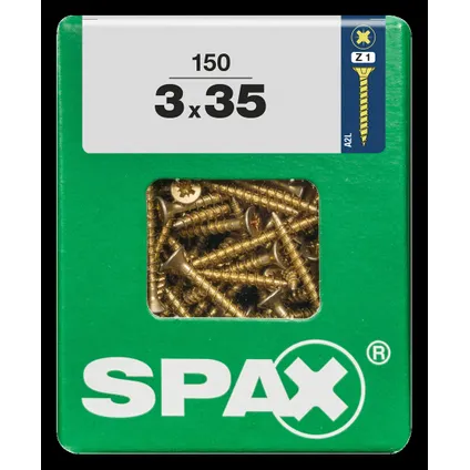 Spax universeel schroef 'Pozi' geel 3x35mm 150 stuks 4
