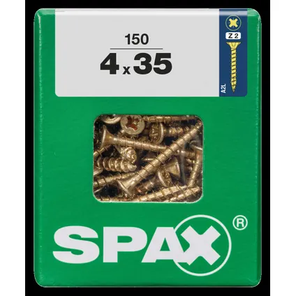 Spax universeel schroef 'Pozi' geel 4x35mm 150 stuks 4