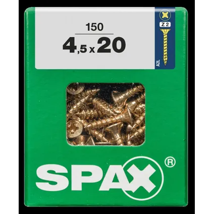 Spax universeel schroef 'Pozi' geel 4.5x20mm 150 stuks 4