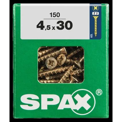 Spax universeel schroef 'Pozi' geel 4.5x30mm 150 stuks 4