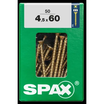 Spax universeel schroef 'Pozi' geel 4.5x60mm 50 stuks 4