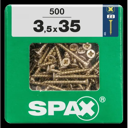 Spax universeel schroef 'Pozi' geel 3.5x35mm 500 stuks 4
