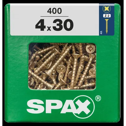 Spax universeel schroef 'Pozi' geel 4x30mm 400 stuks 4