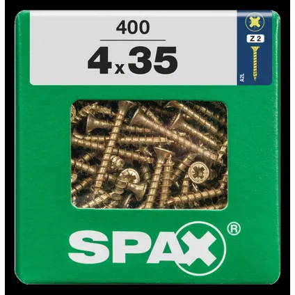 Spax universeel schroef 'Pozi' geel 4x35mm 400 stuks 4
