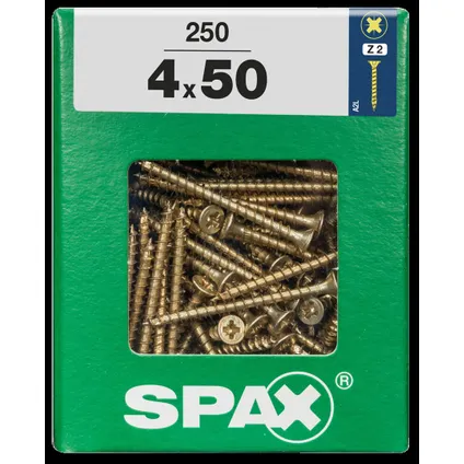 Spax universeel schroef 'Pozi' geel 4x50mm 250 stuks 4