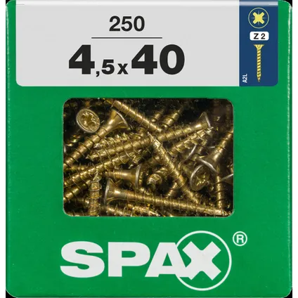 Spax universeel schroef 'Pozi' geel 4.5x40mm 250 stuks 4