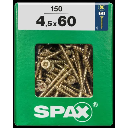 Spax universeel schroef 'Pozi' geel 4.5x60mm 150 stuks 4