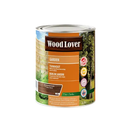 Protection bois de jardin Wood Lover brun foncé 2,5L