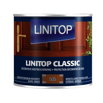 Lintop houtbescherming 'Classic Acryl' 282 teak - 500ml