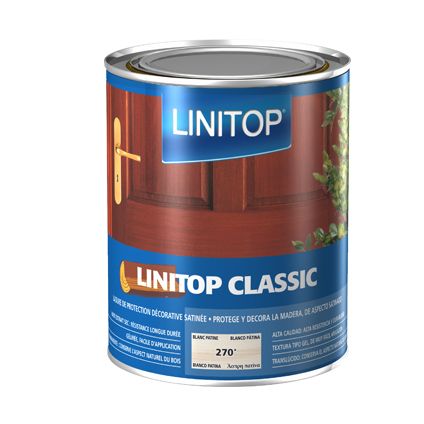 Lintop houtbescherming 'Classic' platina wit 1L