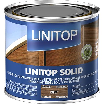 Linitop beits 'Solid' donkere eik 500ml