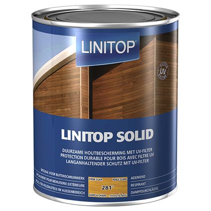 Lasure Linitop 'Solid' chêne clair 2,5L