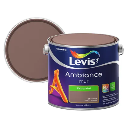 Muurverf Levis Ambiance Muren chocolade extra mat 2,5L