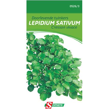 Somers doorlevende tuinkers 'Lepidium sativum'