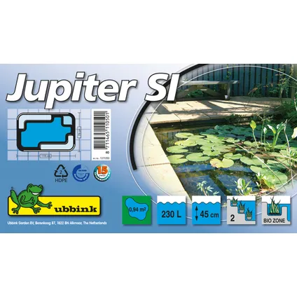 JUPITER - bassin préformé Ubbink - HDPE - profondeur max 45 cm - volume d'eau 230 l - H45 x 119 x 79 cm 6