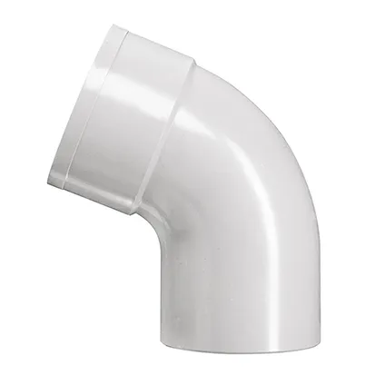 Coude Martens PVC gris clair 67° 50 mm